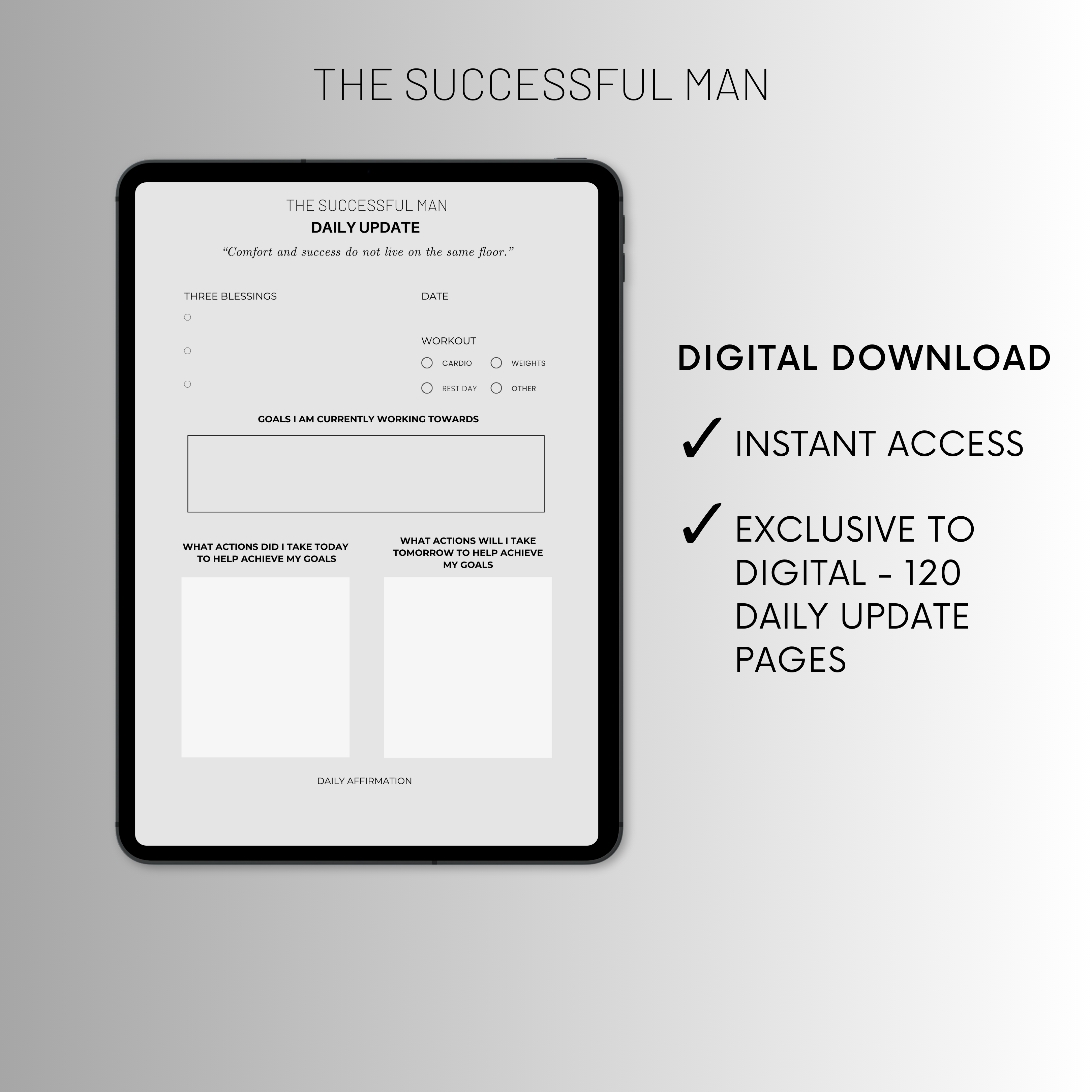 The Successful Man Daily Updates Journal (Digital Download)